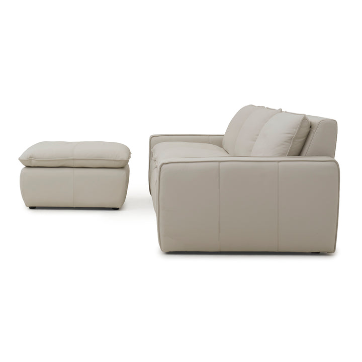 Nadyna Leather Modular Sofa Beige