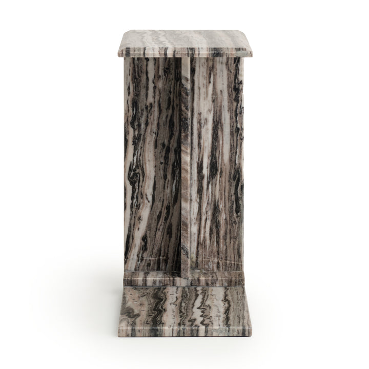 Neville Marble Accent Table Dark Grey