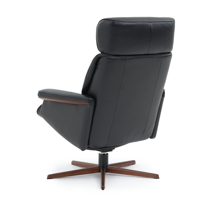 Norris Reclining Chair with Ottoman Black