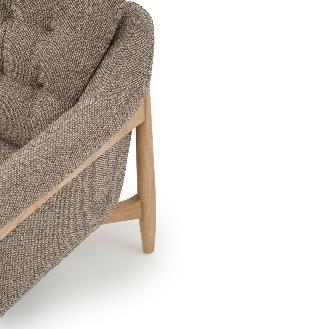 Naranda Fabric Accent Chair Dark Brown
