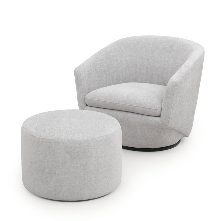 Wyle Swivel Accent Chair Light Grey