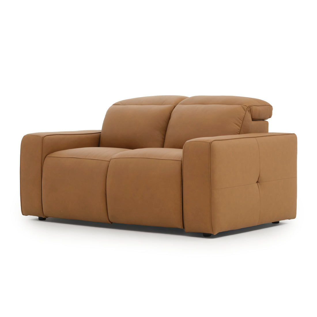 Nikolai Leather Reclining Loveseat Cognac