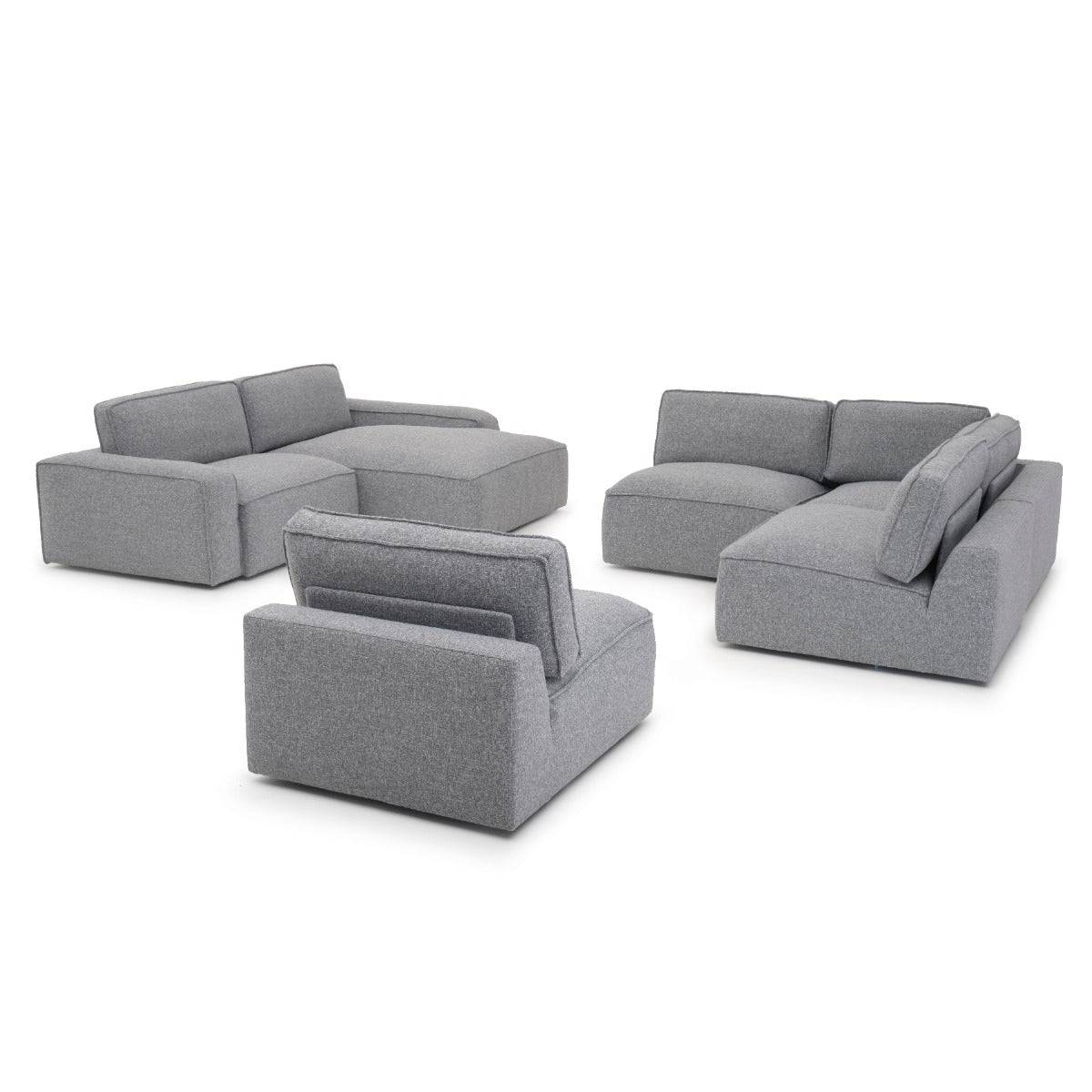 Nash Fabric Modular Set Dark Grey