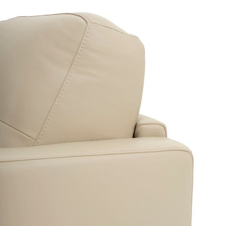 Elati Leather Single Sofa-Bed Beige