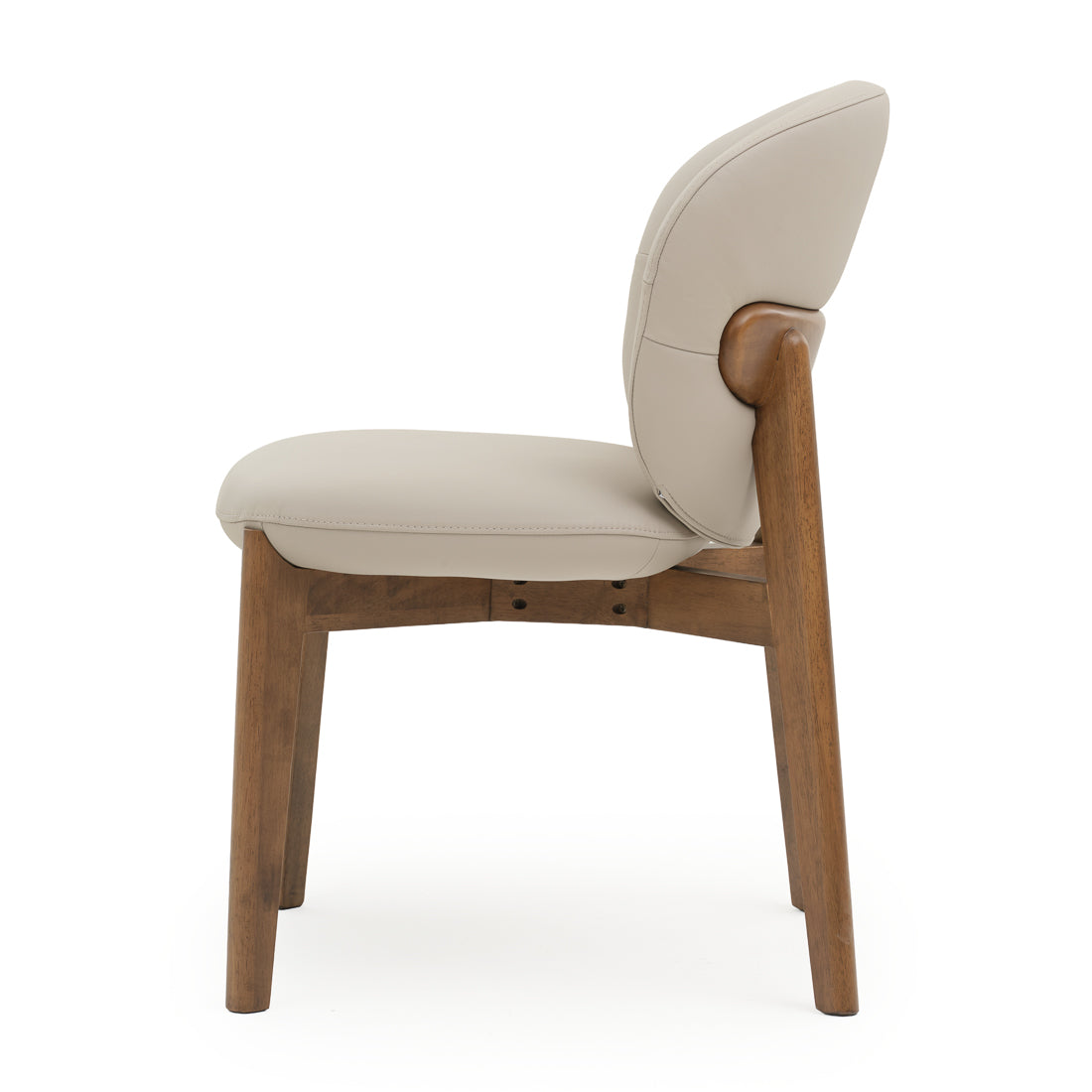 Nirosa Leather Chair Light Grey