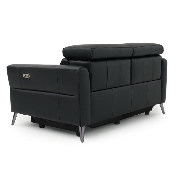 Westlyn Leather Reclining Loveseat Black