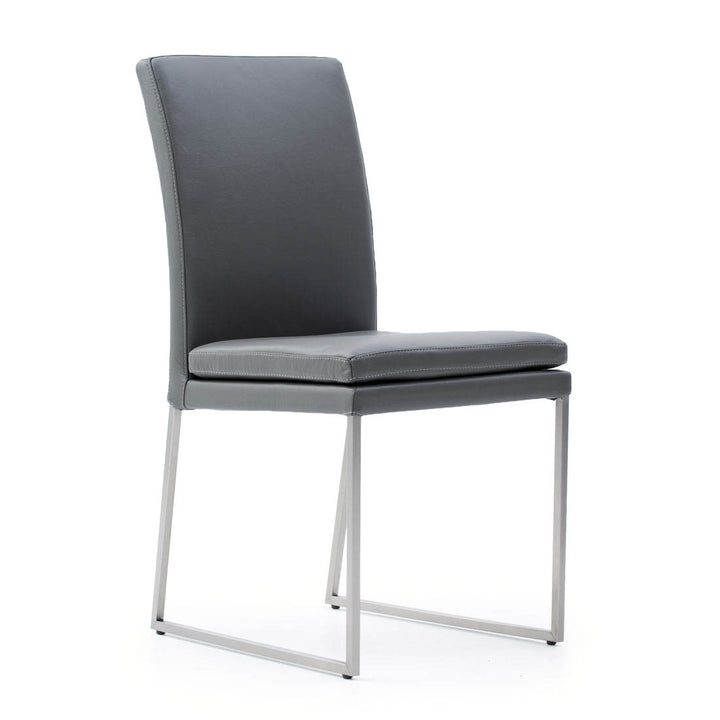 Ritz Leather Chair Dark Grey