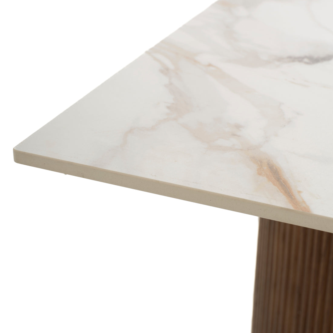 Esmeralda Ceramic Console Table White