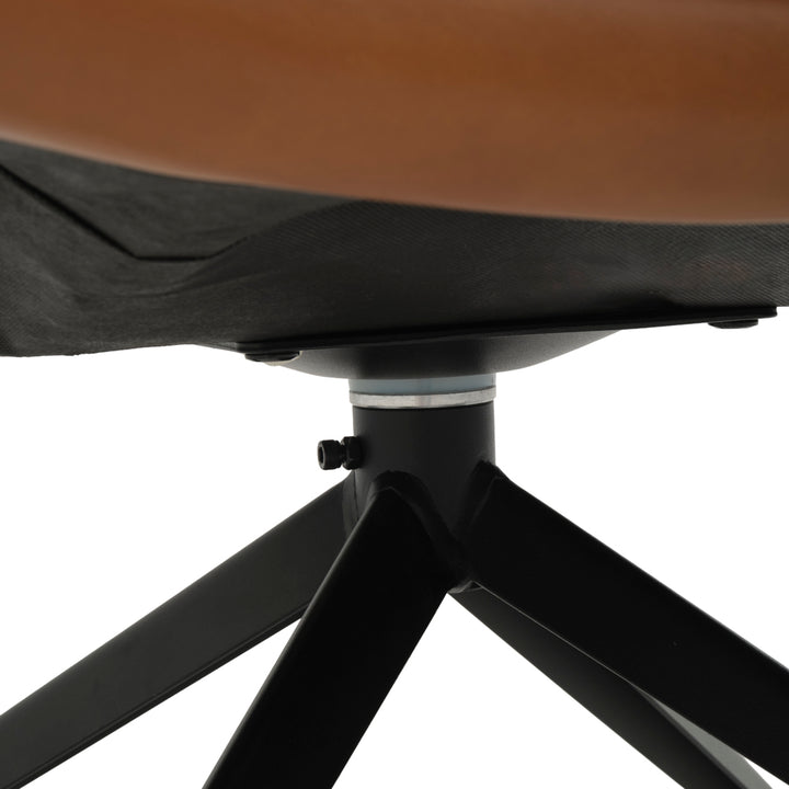 Nakoa Swivel Accent Chair Cognac