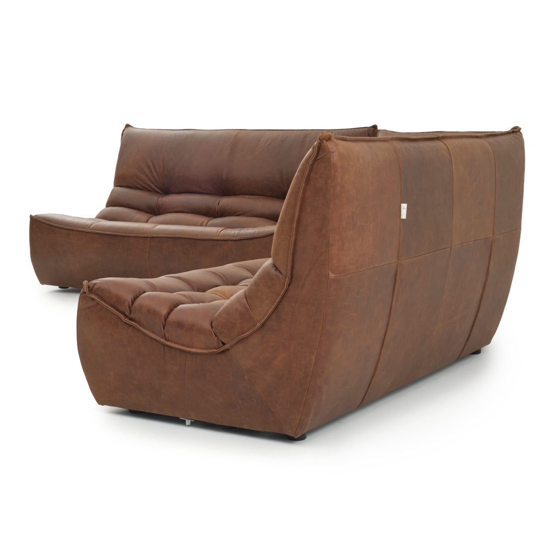 Nesto Leather Modular Set Dark Brown