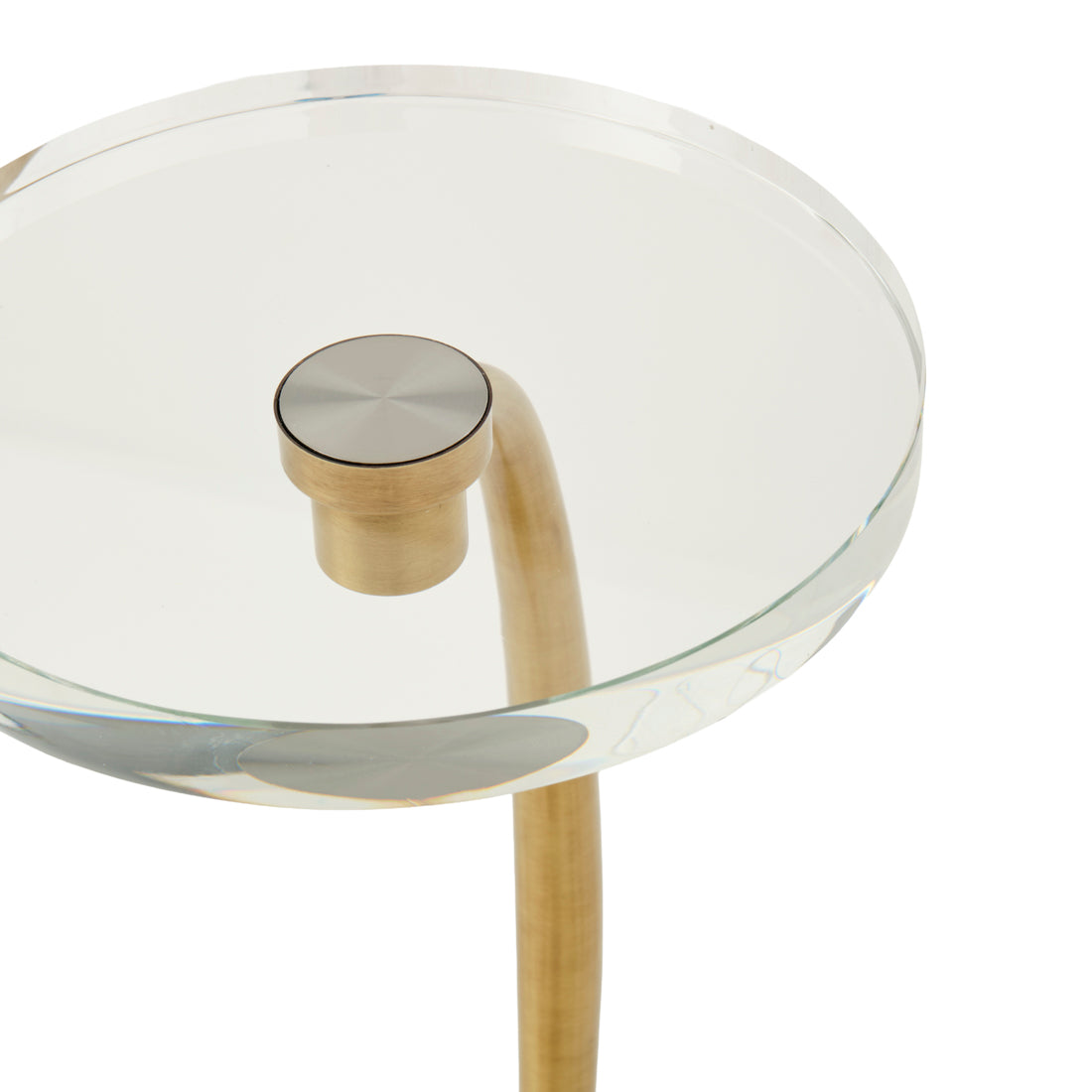 Evanly Glass Accent Table Gold