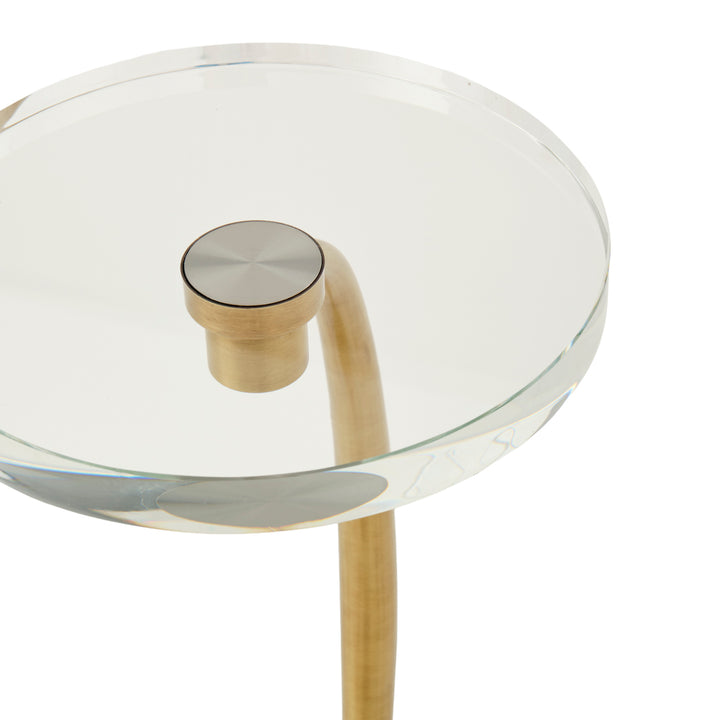 Evanly Glass Accent Table Gold