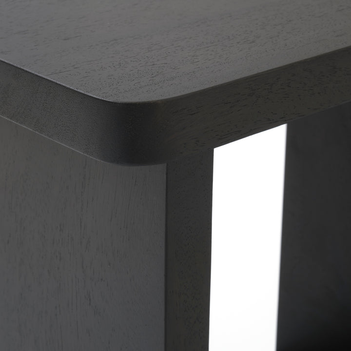 Siya Wood Accent Table Black