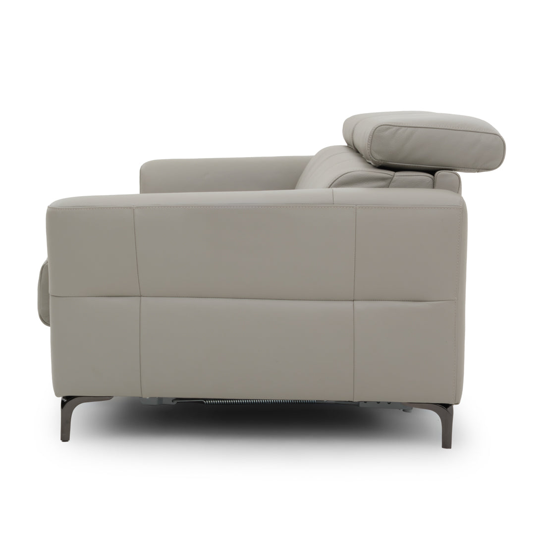 Westlyn Leather Double Sofa-Bed Light Grey