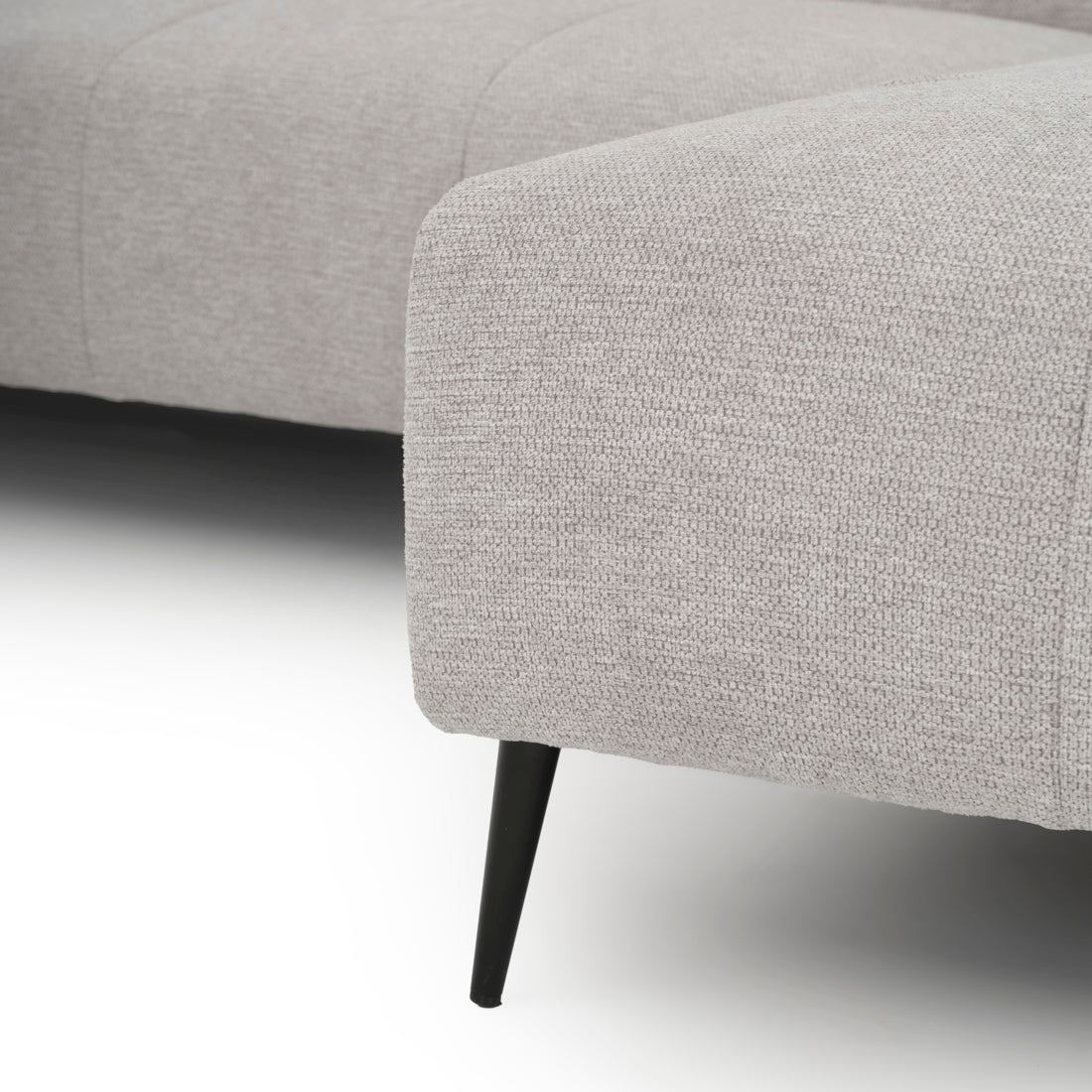 Eldan Fabric Sectional Sofa Light Grey