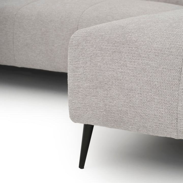 Eldan Fabric Sectional Sofa Light Grey