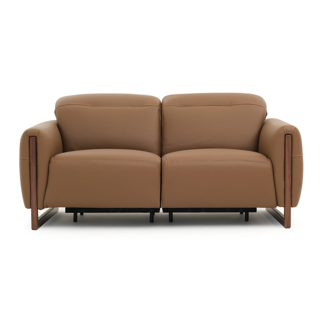 Embra Leather Reclining Loveseat Dark Brown
