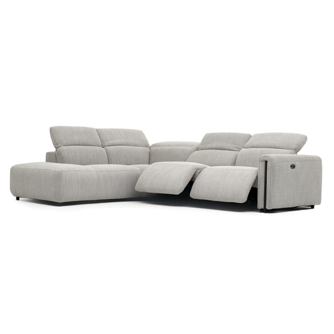 Wilnoir Reclining Sectional Sofa Light Grey