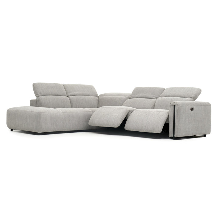 Wilnoir Reclining Sectional Sofa Light Grey