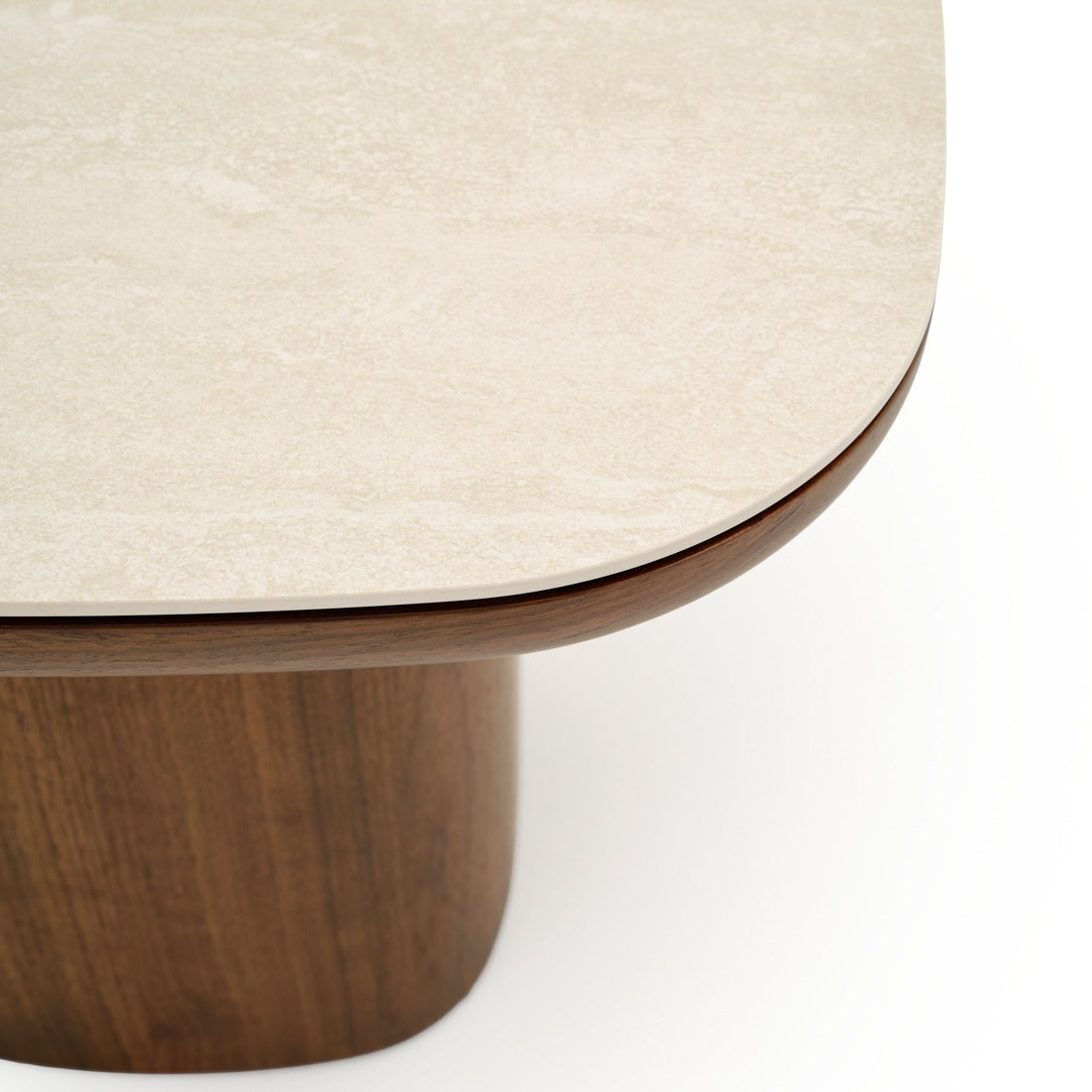 Navani Ceramic End Table Light Brown