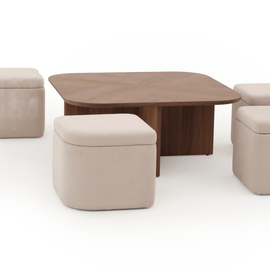 Norna Coffee Table with Storage Dark Brown