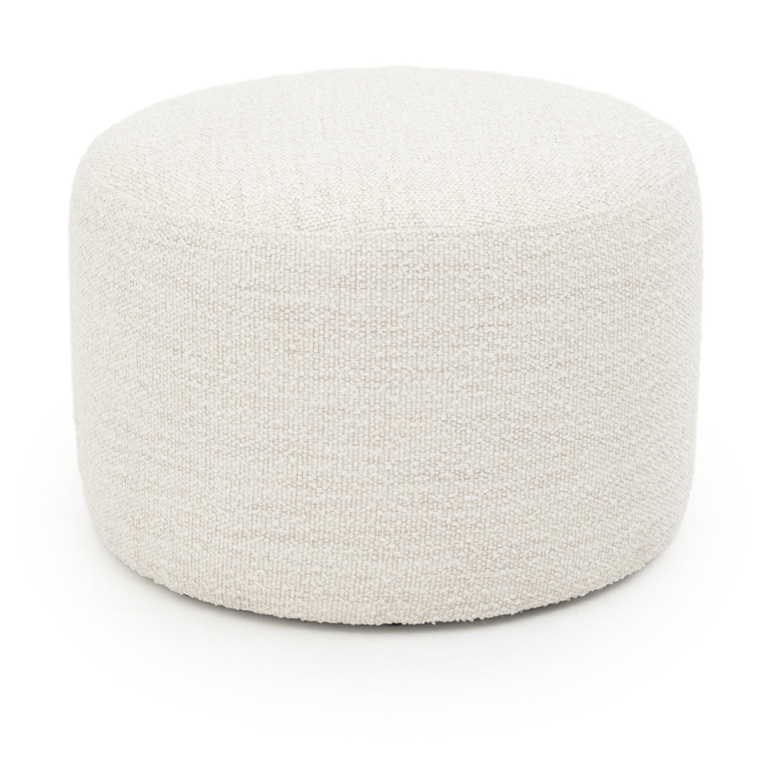 Evella Fabric Ottoman Off White