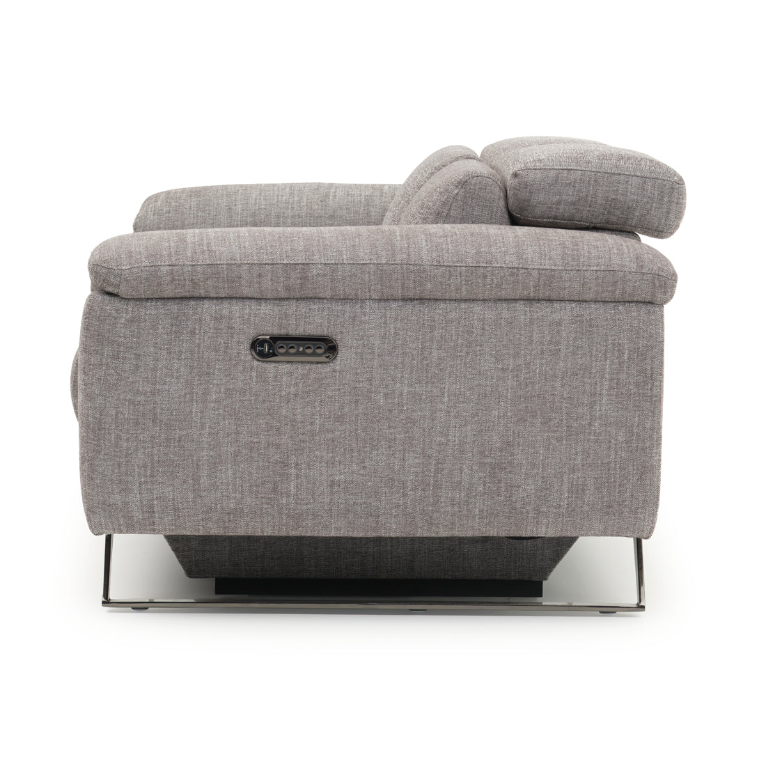 Warren Fabric Reclining Loveseat Dark Grey