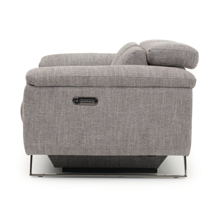 Warren Fabric Reclining Loveseat Dark Grey