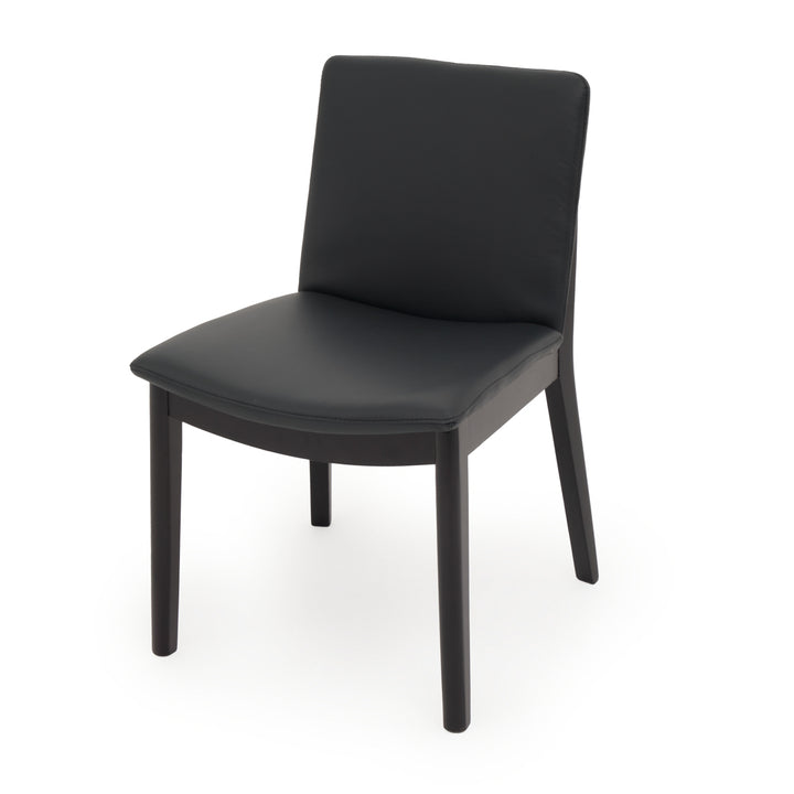 Emy Leather Chair Black