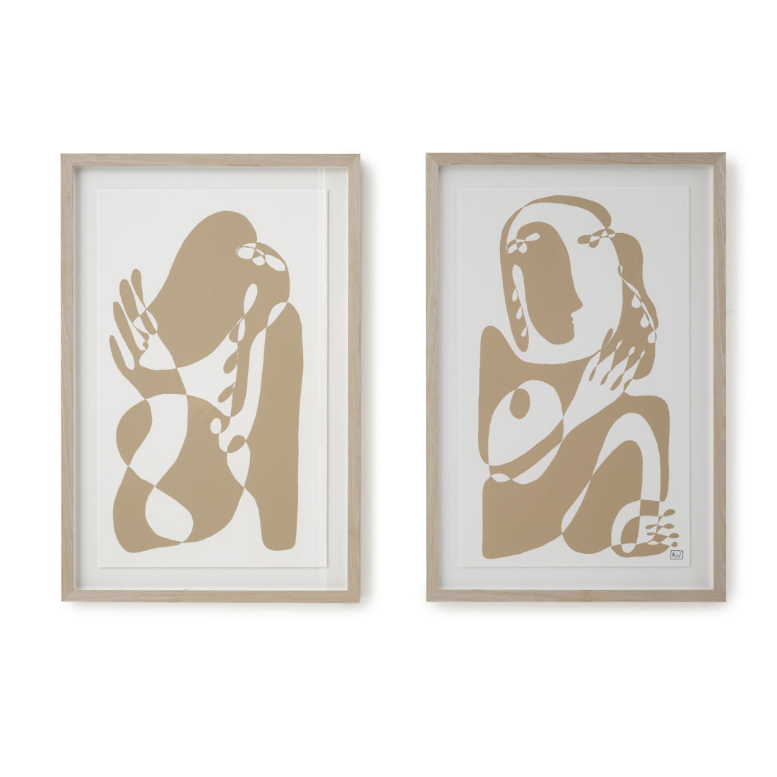 Nacy Print on Canvas Beige