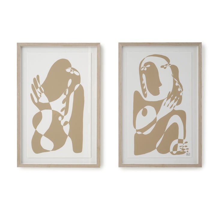 Nacy Print on Canvas Beige