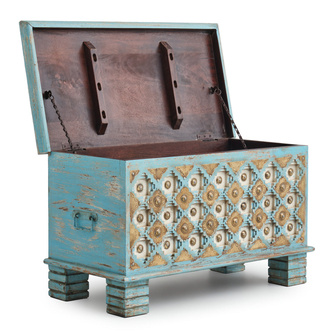 Navya Wood Accent Table Multicolour