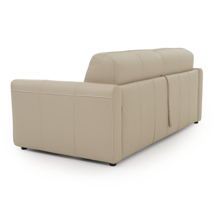 Narita Leather Double Sofa-Bed Beige