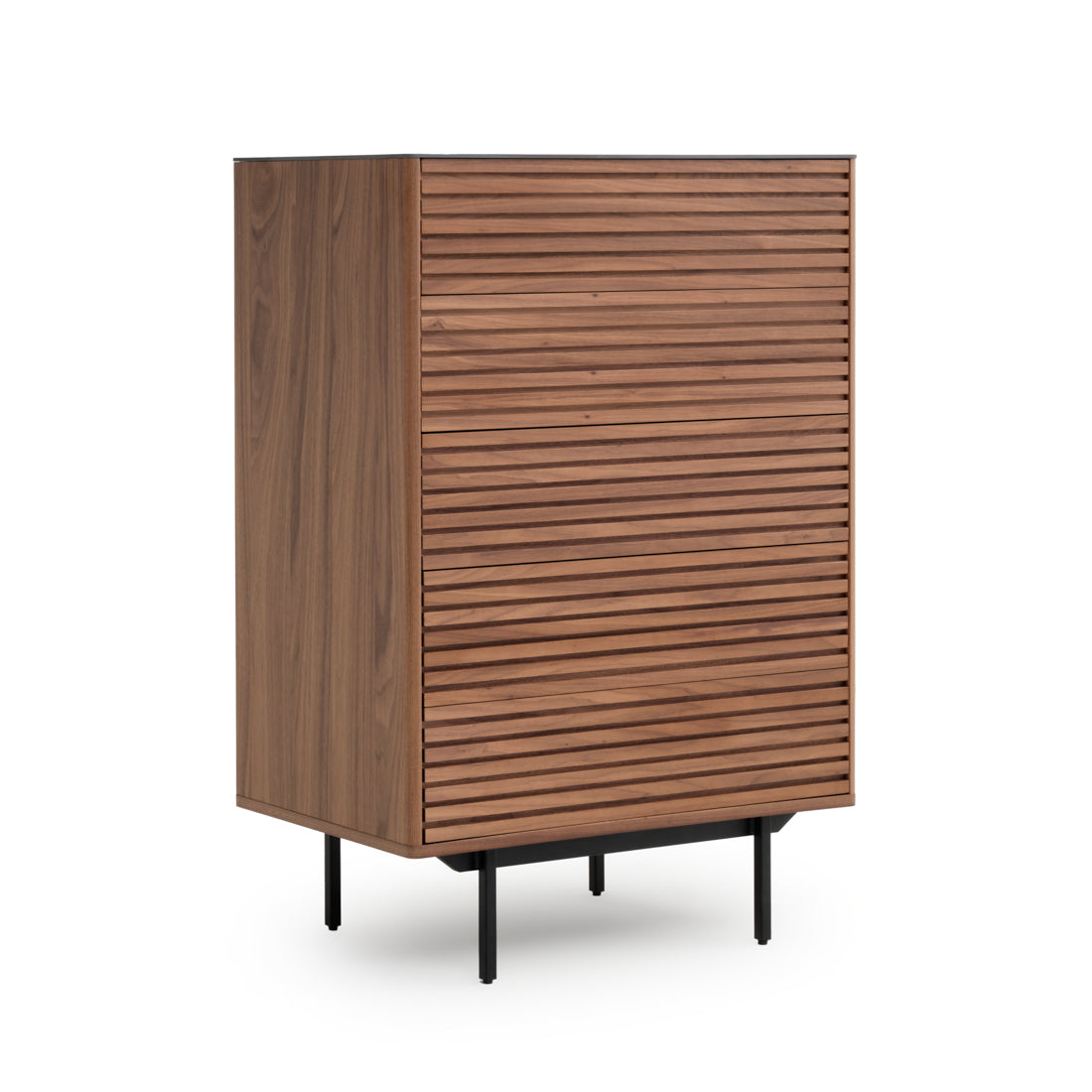 Ezio 5-Drawer Chest Dark Brown