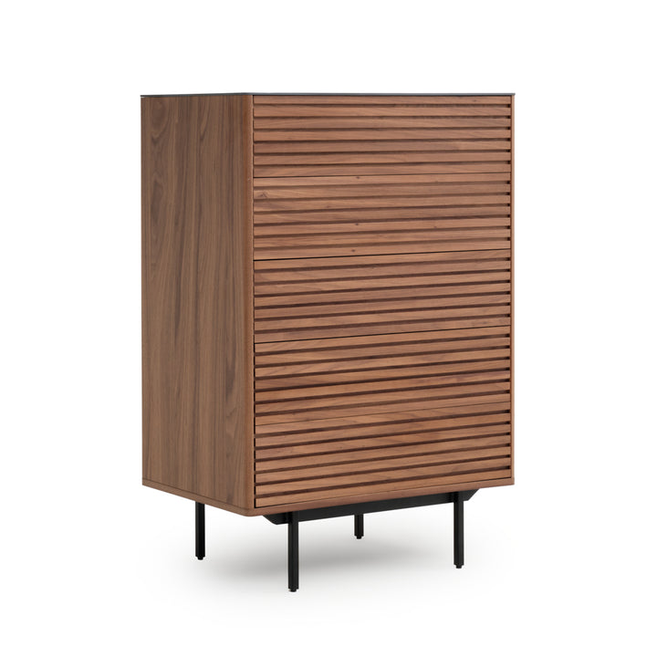 Ezio 5-Drawer Chest Dark Brown