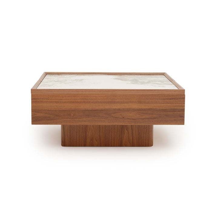 Emoni Coffee Table with Storage Dark Brown