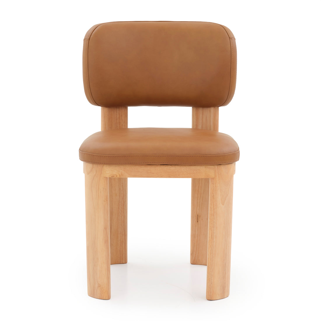 Noelia Leather Chair Cognac