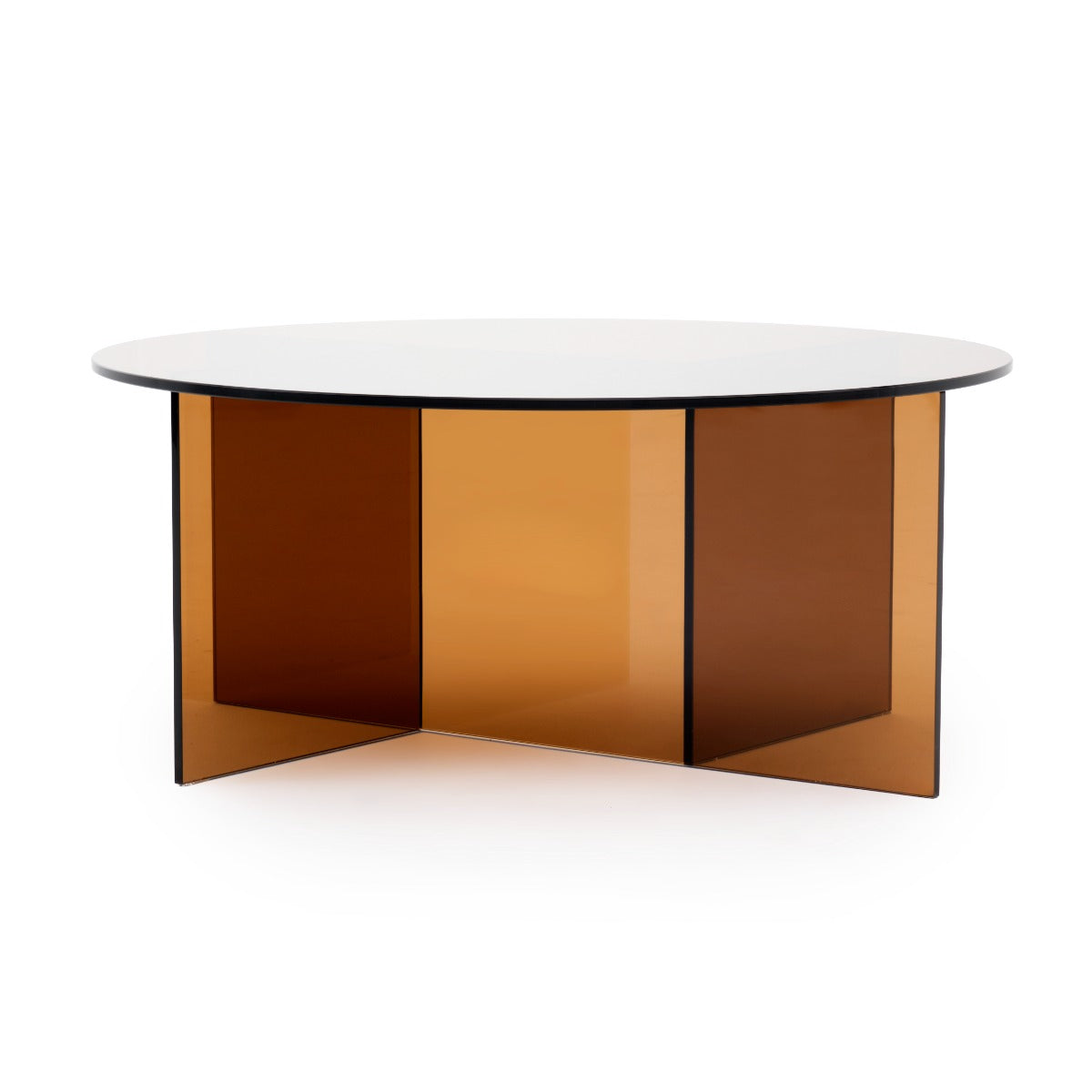 Eirata Glass Coffee Table Light Brown