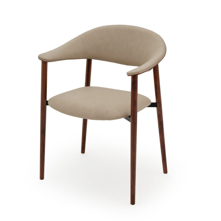 Etina Wood Armchair Taupe