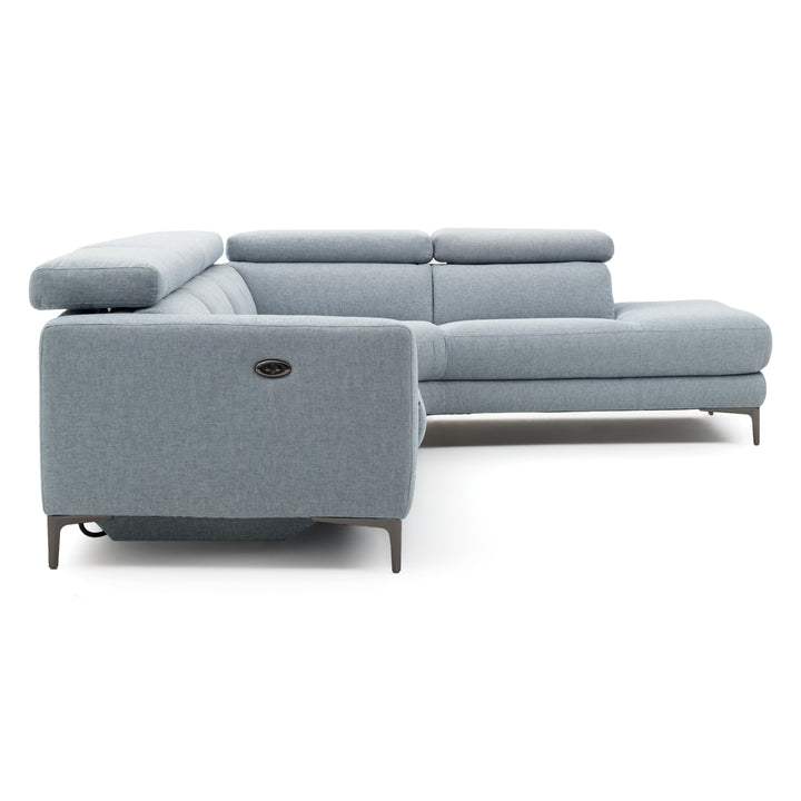 Emilia Reclining Sectional Sofa Light Blue