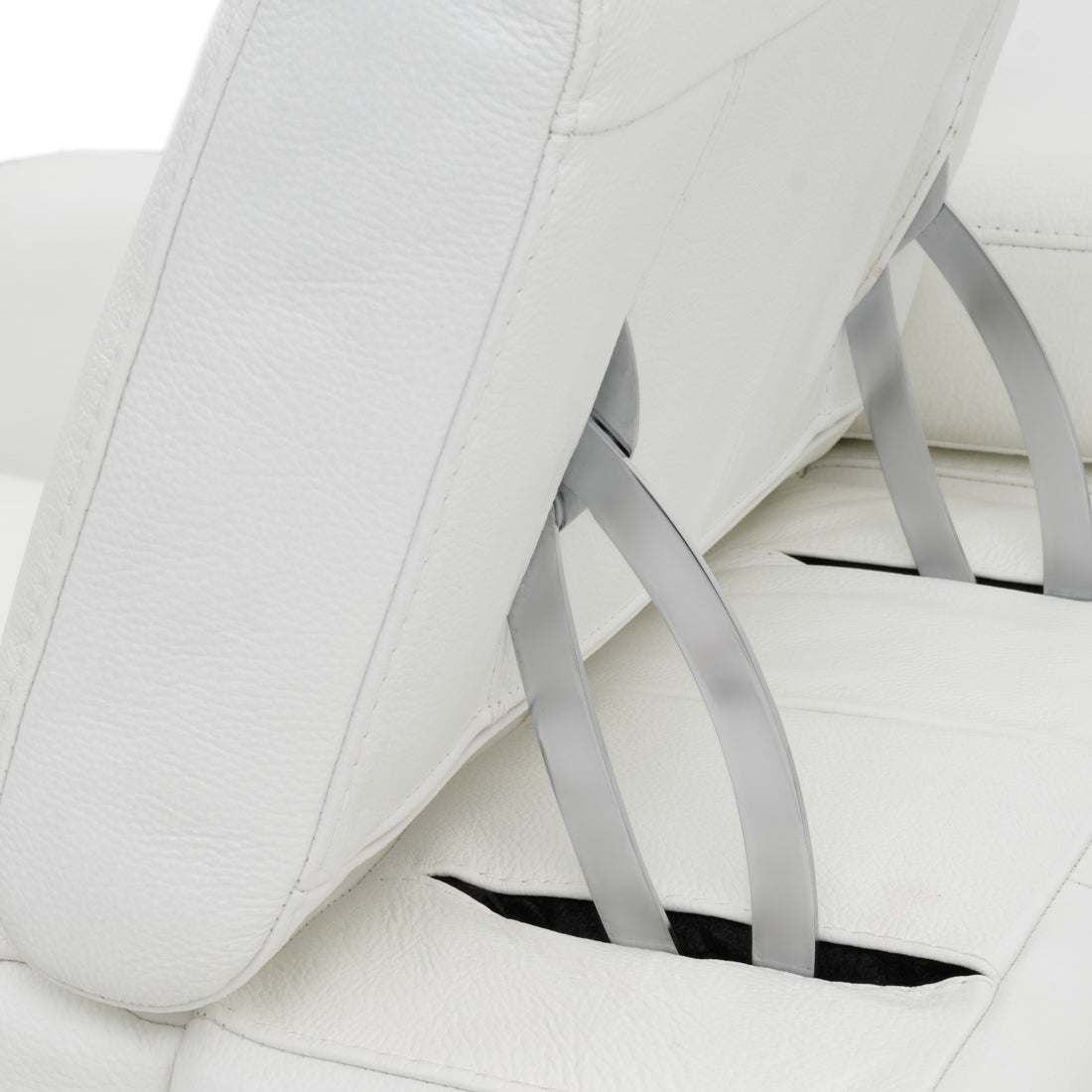 Westlyn Leather Reclining Loveseat White