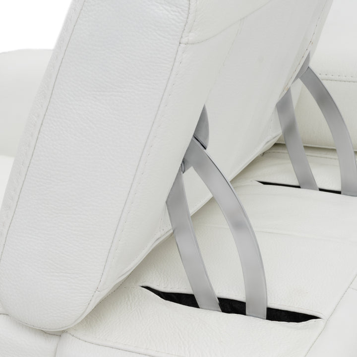Westlyn Leather Reclining Loveseat White