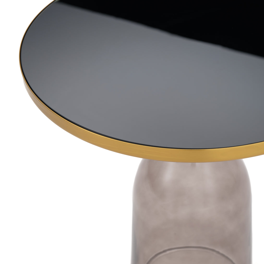 Wanya Glass End Table Black