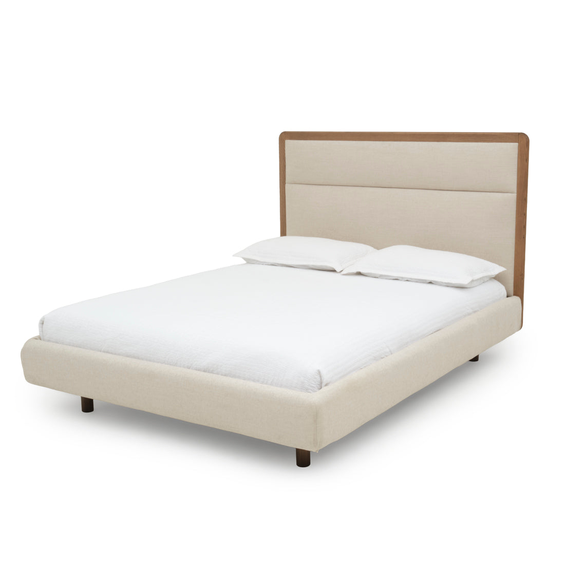 Nicolette Fabric King Bed Dark Brown