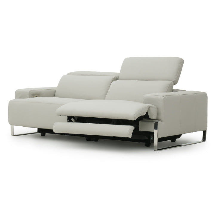 Warley Leather Reclining Sofa Beige
