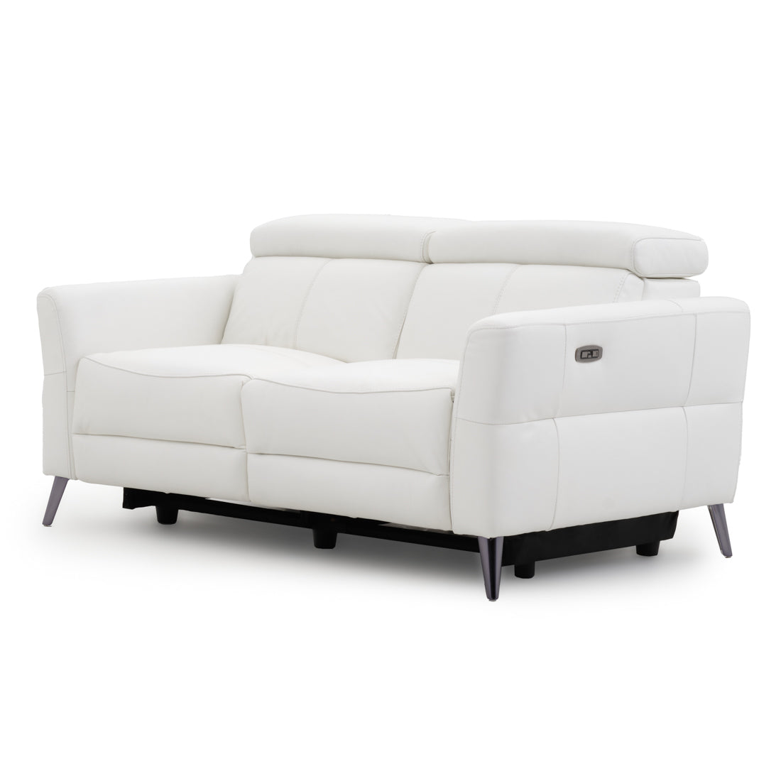 Westlyn Leather Reclining Loveseat White