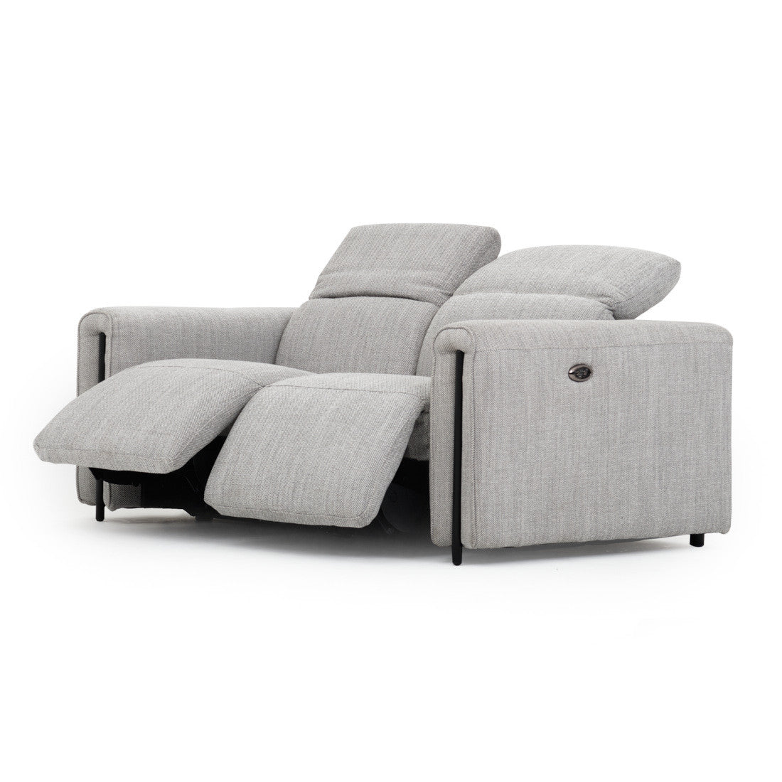 Wilnoir Fabric Reclining Loveseat Light Grey