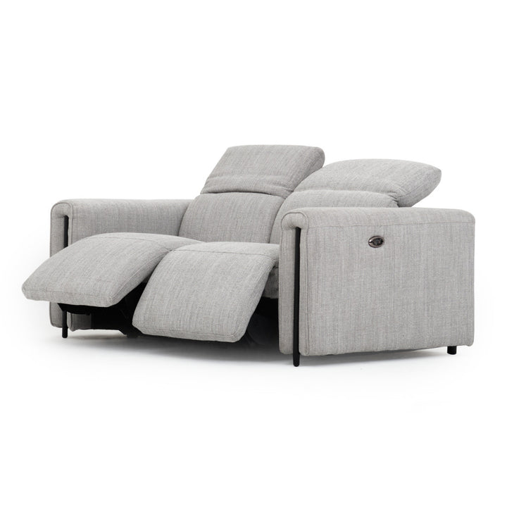 Wilnoir Fabric Reclining Loveseat Light Grey