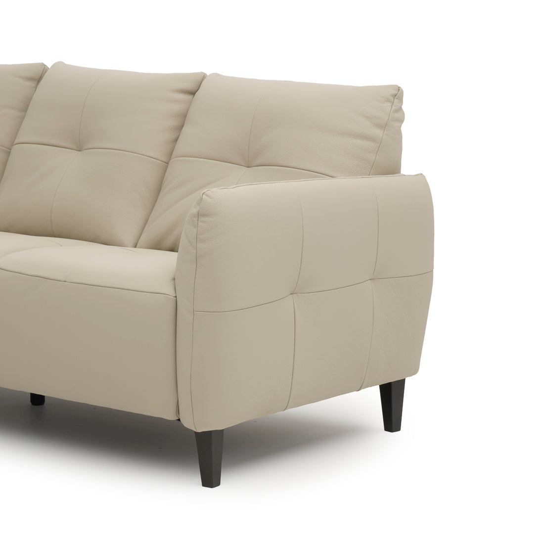 Wessa Leather Sofa Beige