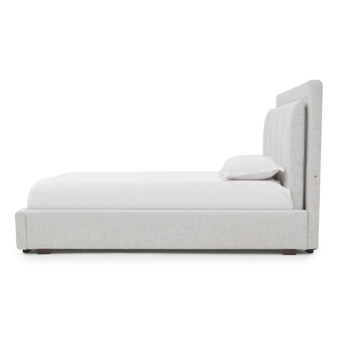Elisha Fabric King Bed Light Grey